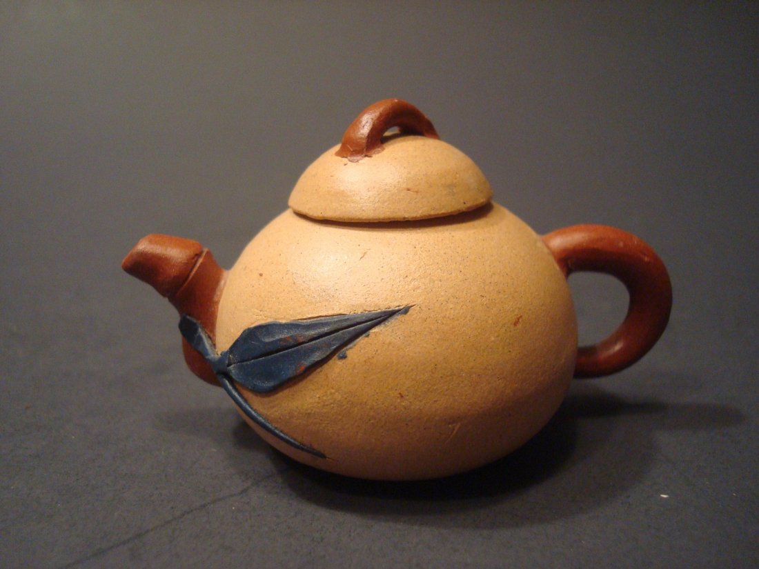 Old Small Yixing Teapot, 1 1/2" H, 2 1/2" W: Old Small Yixing Teapot, 1 1/2" H, 2 1/2" W