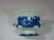 Antique English Flow Blue 2 handle Bowl, 19th C. 5 1/2" - 3