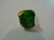 ANTIQUE CHINESE 14K GOLD NATURAL GREEN JADEITE RING - 4