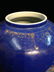 Antique Chinese Monochrome Blue Porcelain Jar with Gilt - 4