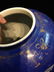 Antique Chinese Monochrome Blue Porcelain Jar with Gilt - 6