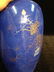 Antique Chinese Monochrome Blue Porcelain Jar with Gilt - 7