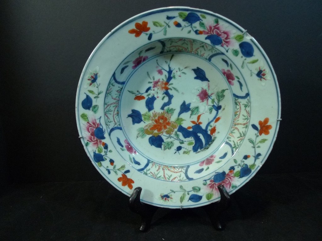 ANTIQUE CHINESE KANGXI IMARI PORCELAIN PLATE 18TH (1 of 9)