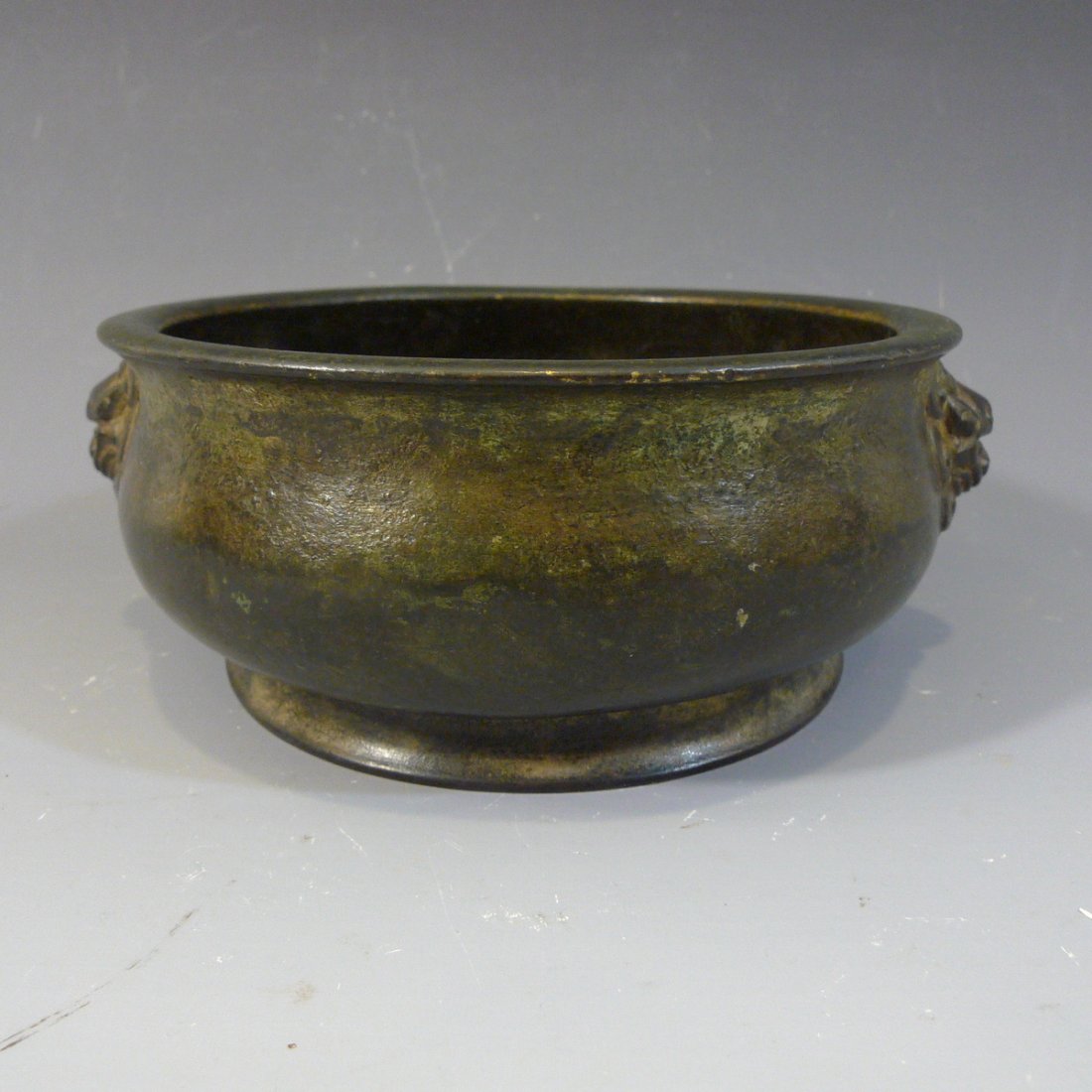 ANTIQUE CHINESE BRONZE CENSOR XUANDE MARK 18TH CENTURY (1 of 9)