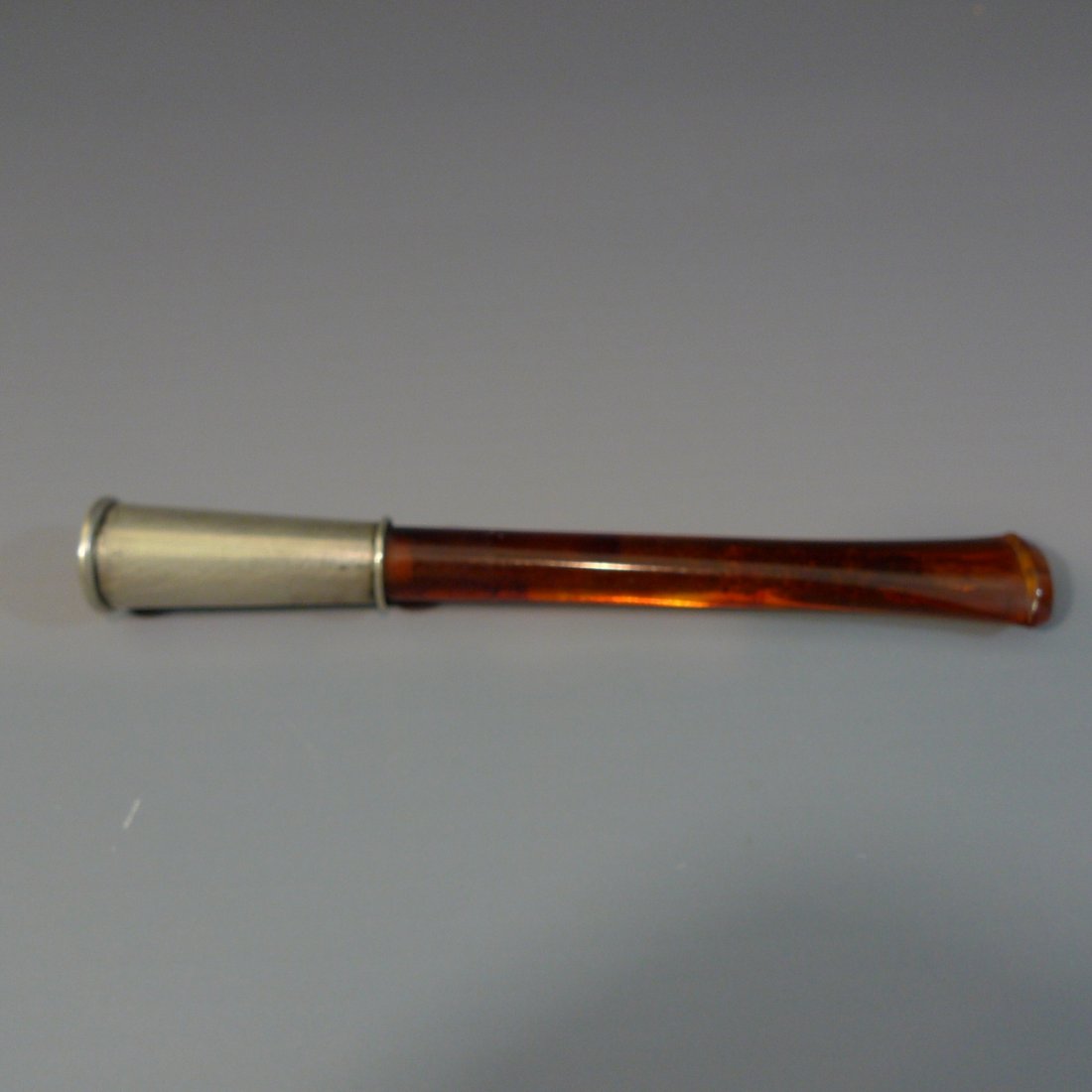 ANTIQUE AMBER CIGARETTE HOLDER STERLING SILVER (1 of 6)