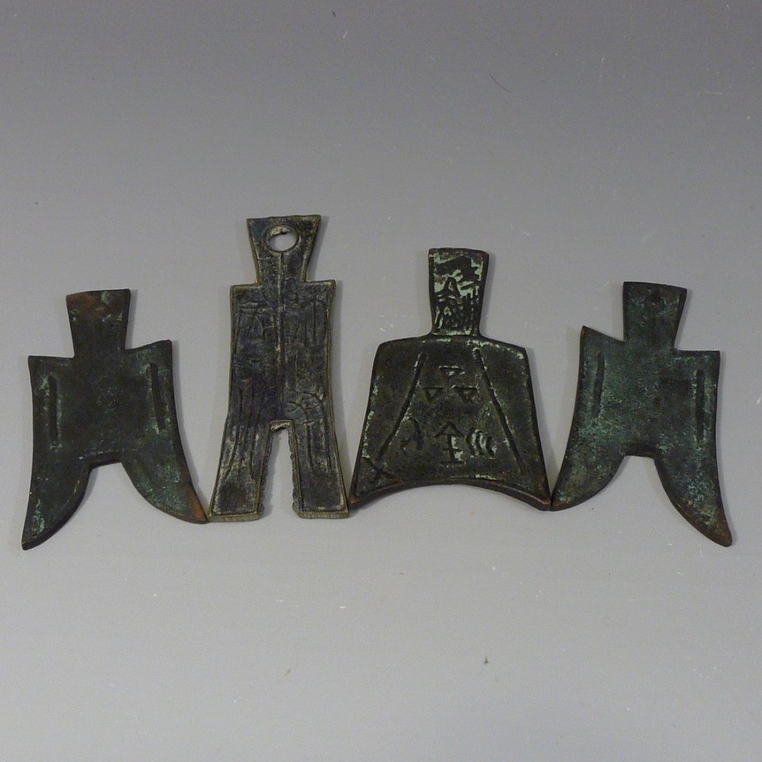 4 PIECES ANTIQUE CHINESE BRONZE COIN WARRING STATE (1 of 9)