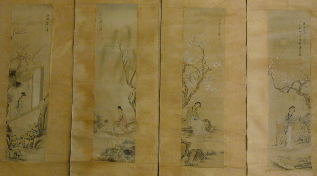 PAN ZHENYONG (1852-1921), 4 CHINESE WATERCOLOR PAINTING (1 of 9)