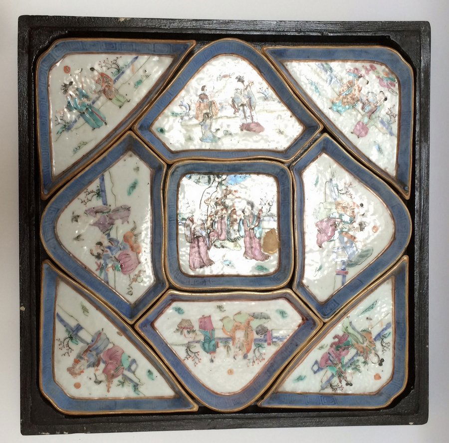 SET OF CHINESE ANTIQUE FAMILLE ROSE DISHES 19TH CENTURY (1 of 5)