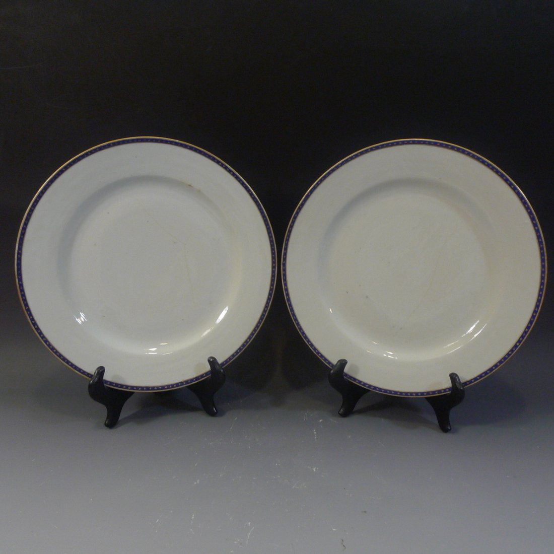 PAIR ANTIQUE CHINESE FEDERAL PATTERN PORCELAIN PLATE (1 of 7)