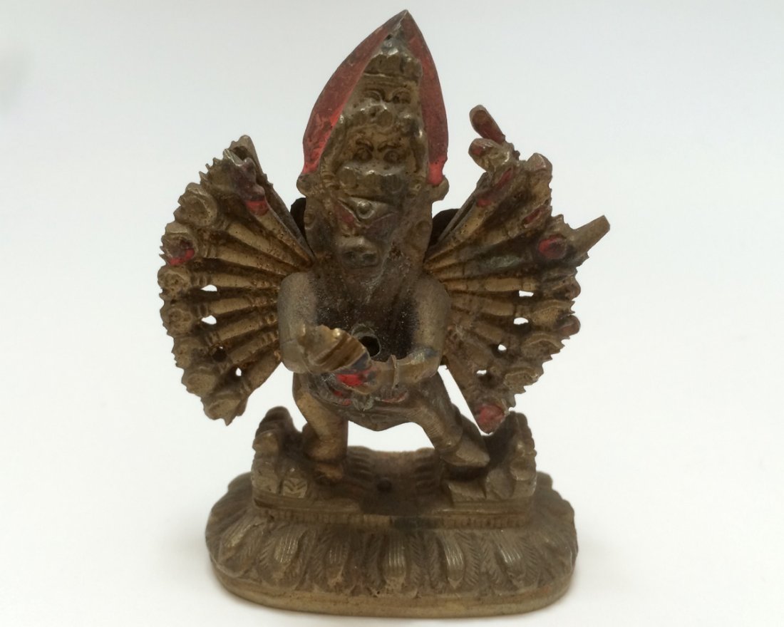 CHINESE-TIBETAN ANTIQUE GILT BRONZE STATUE 18/19TH (1 of 5)