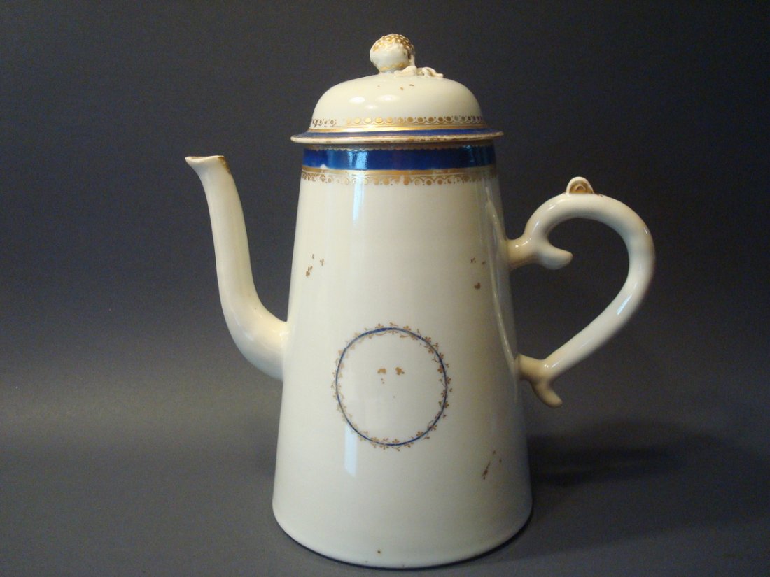 ANTIQUE Chinese Large light tower teapot, 18th C. 9 (1 of 8)