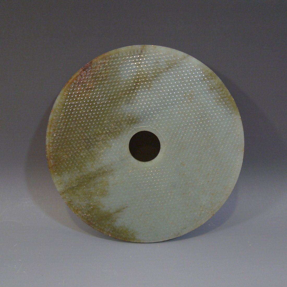RARE CHINESE CARVED JADE BI - HAN DYNASTY OR LATER (1 of 7)