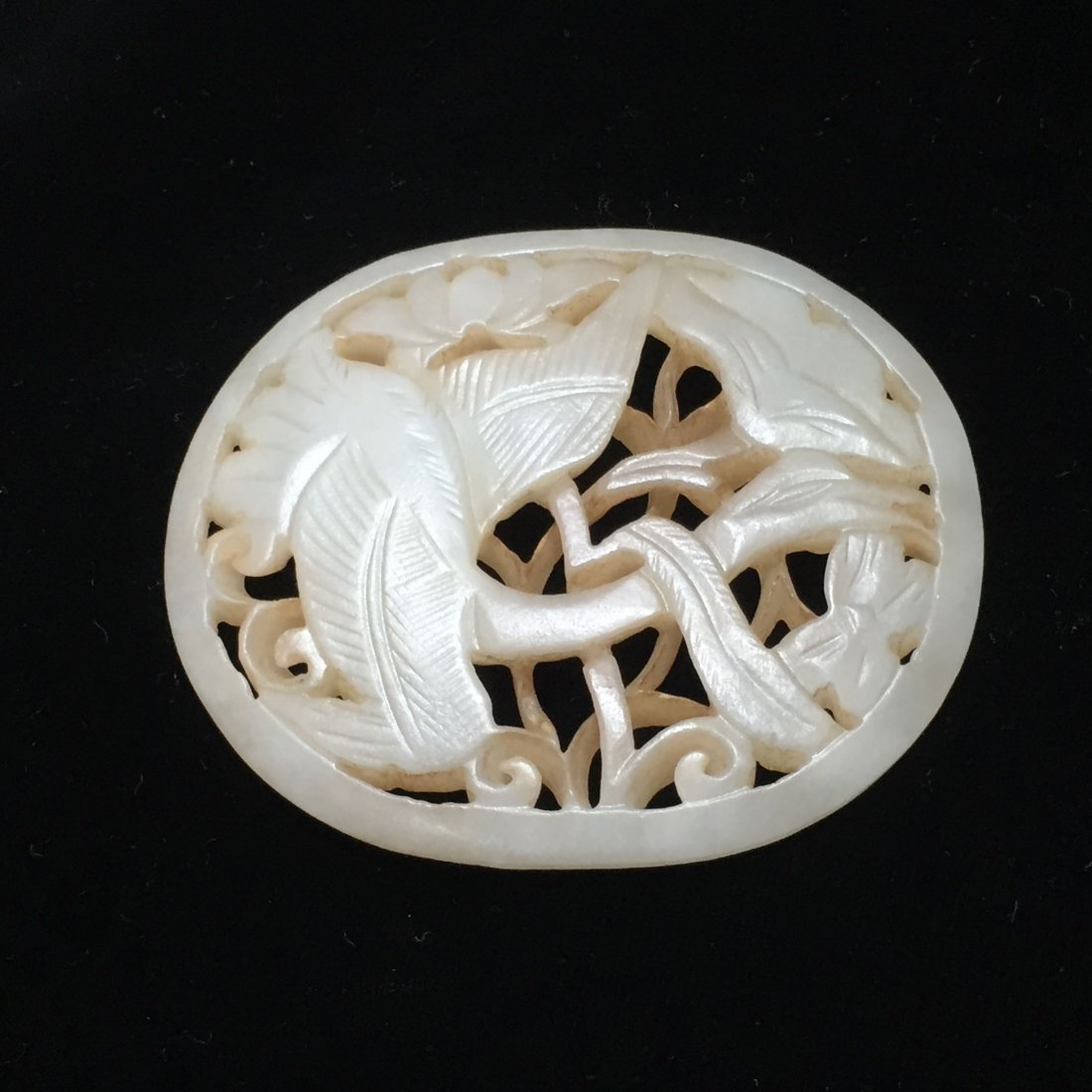 CHINESE ANTIQUE JADE CARVED BELT ORNAMENT (1 of 3)