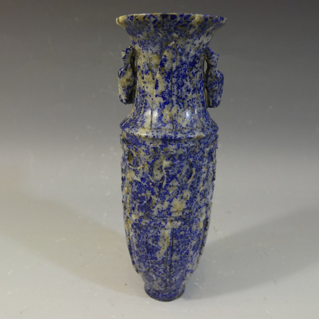 ANTIQUE CHINESE LAPIS LAZULI ARCHAIC VASE - QING (1 of 9)
