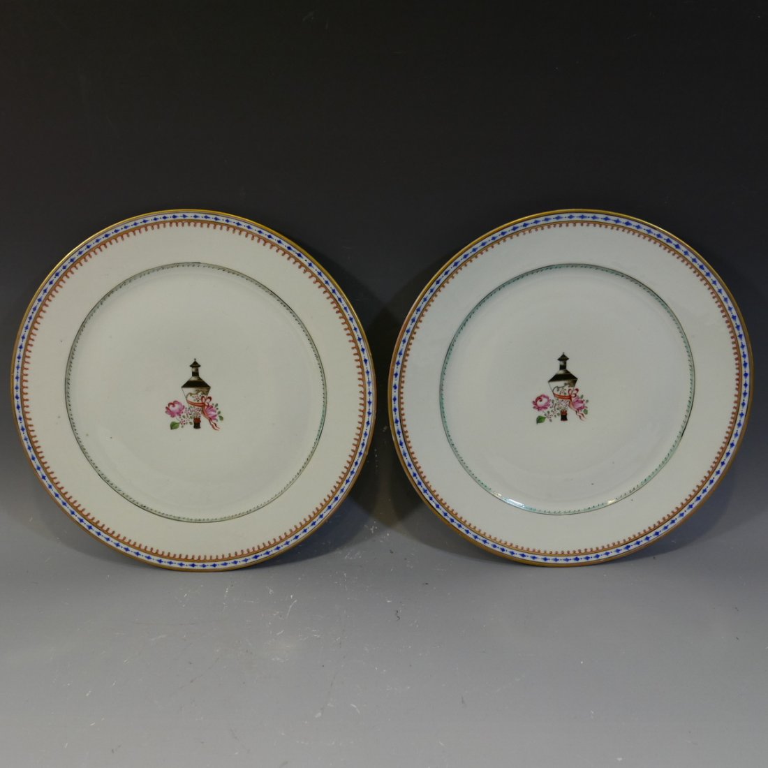 PAIR ANTIQUE CHINESE FAMILLE ROSE PORCELAIN PLATES - 18 (1 of 6)