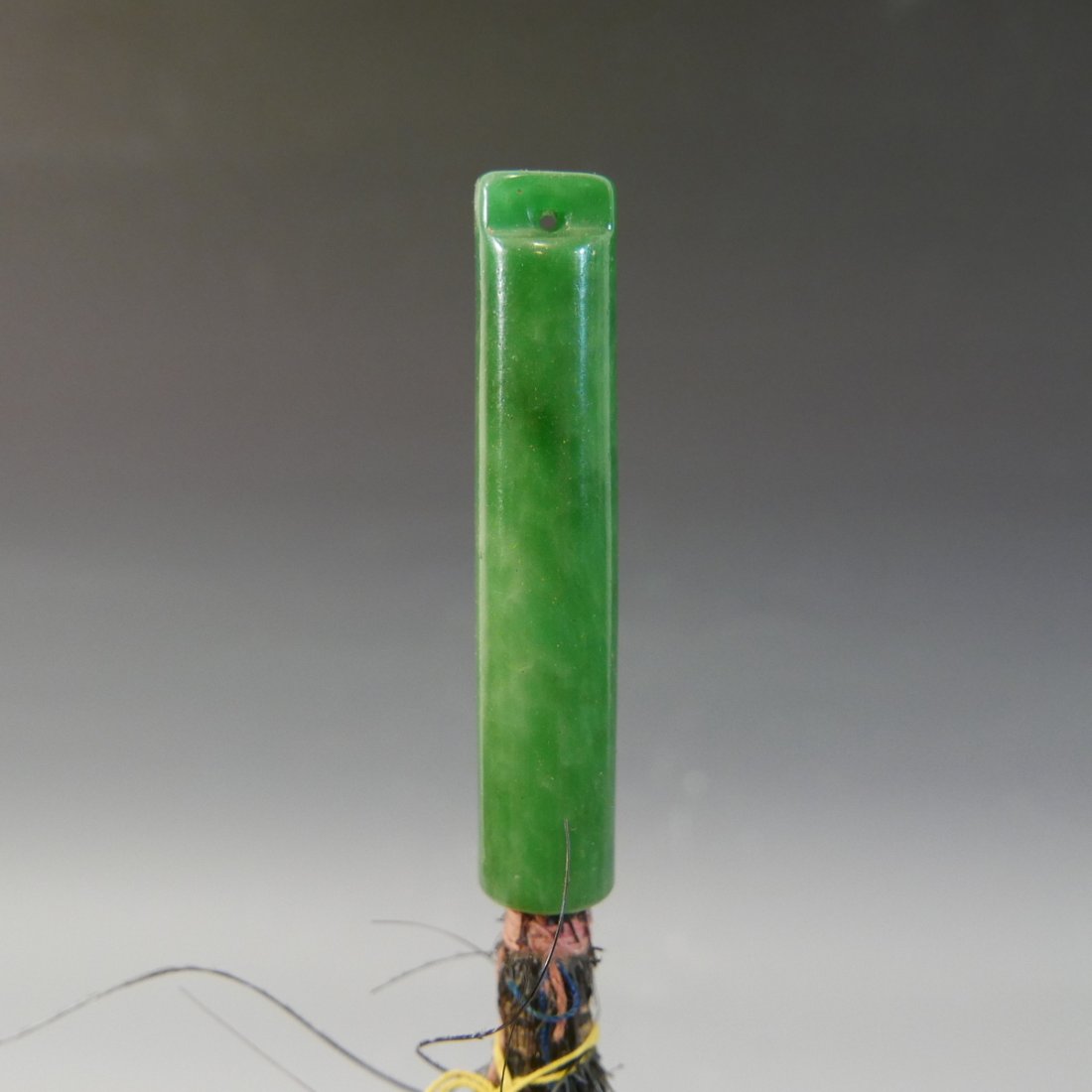 ANTIQUE CHINESE PEKING GLASS IMITATING JADEITE PLUME (1 of 9)