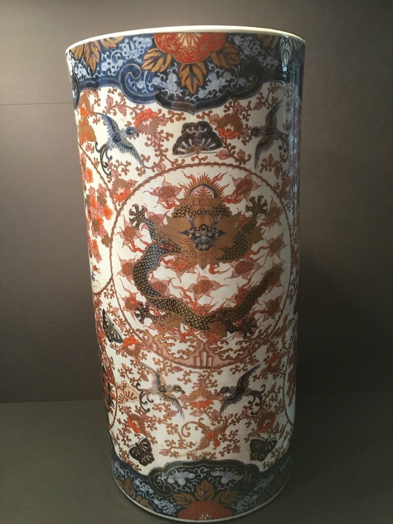 ANTIQUE Japanese Large Imari Umbrella Stand with (1 of 8)