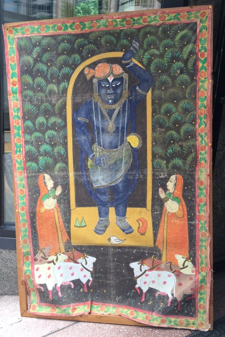 LARGE INDIAN OLD PAINTING (1 of 5)