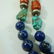 MAGNIFICENT CORAL TURQUOISE & LAPIS LAZULI BEADS - 6
