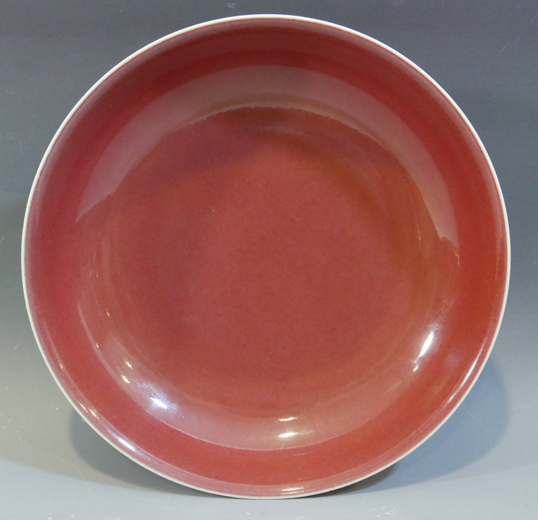 IMPERIAL CHINESE ANTIQUE COPPER RED DISH - YONGZHENG (1 of 8)