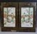 PAIR ANTIQUE CHINESE FAMILLE VERTE PORCELAIN PLAQUE -