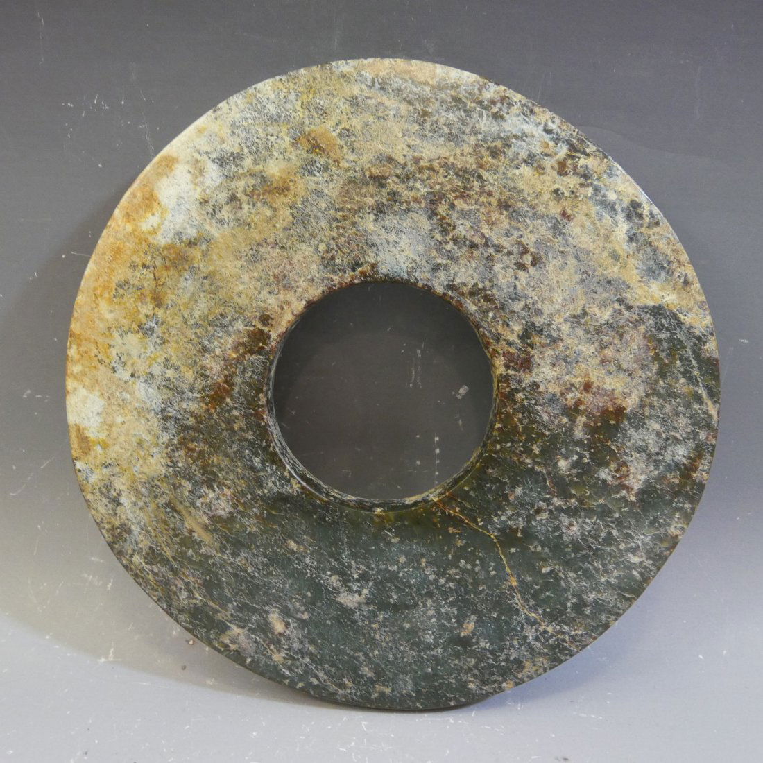 ANTIQUE CHINESE NEOLITHIC JADE BI (1 of 6)
