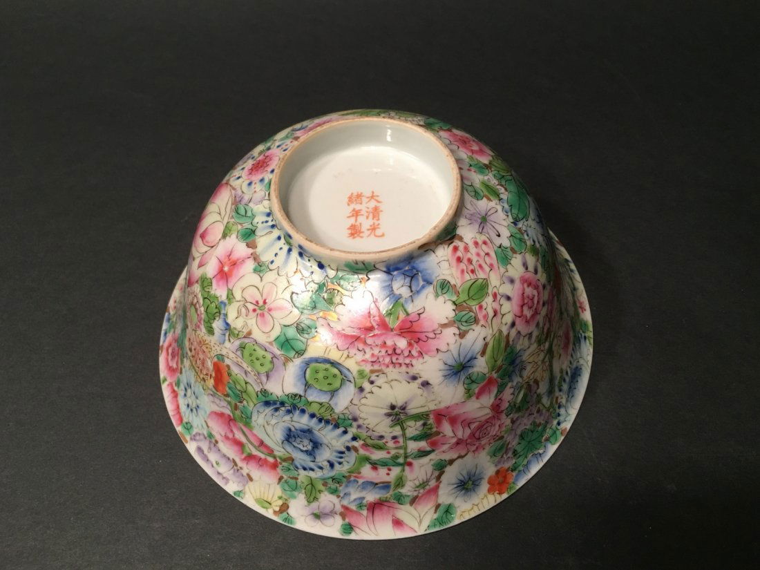ANTIQUE Chinese  Imperial Famille Rose 100 Flowers (1 of 10)