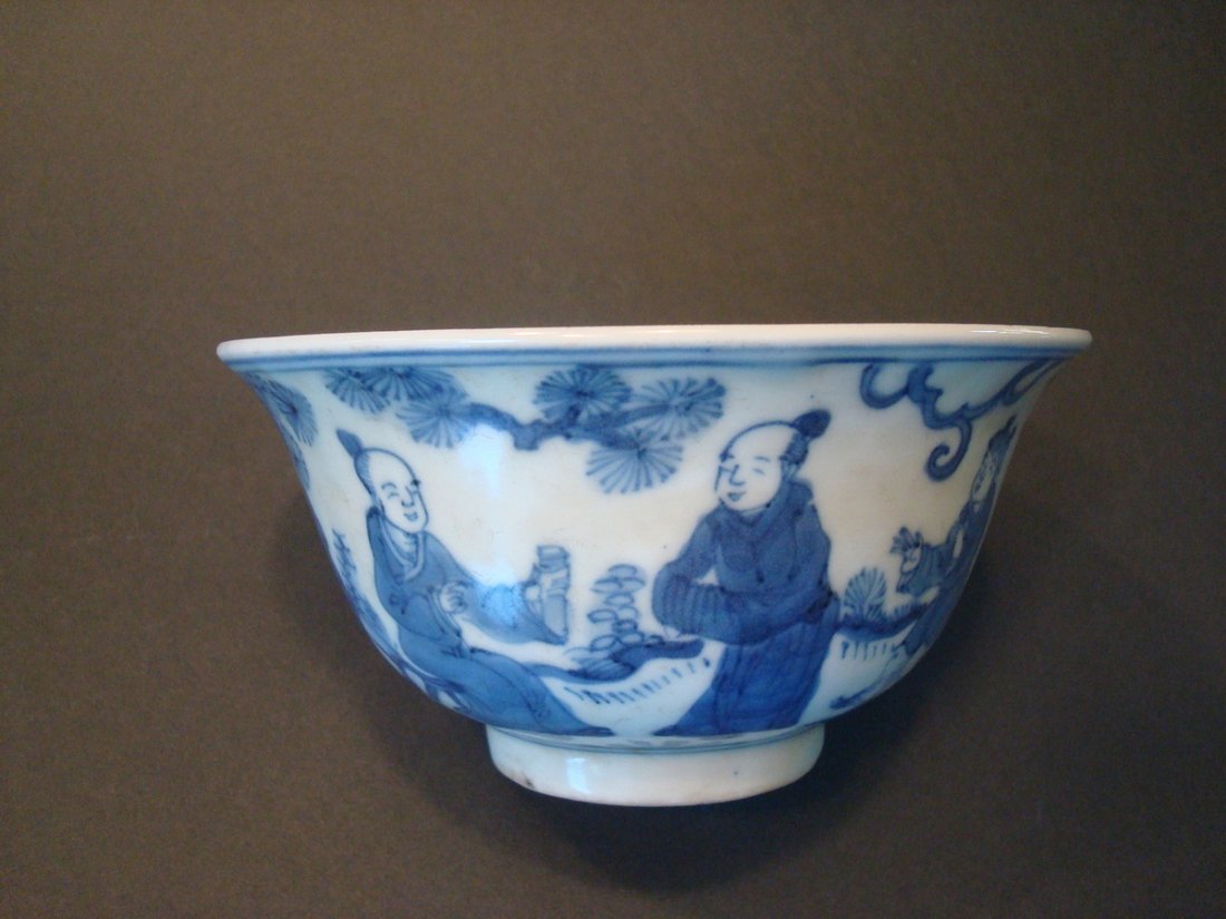 ANTIQUE Chinese Blue and White Bowl, Ming Wanli mark (1 of 10)