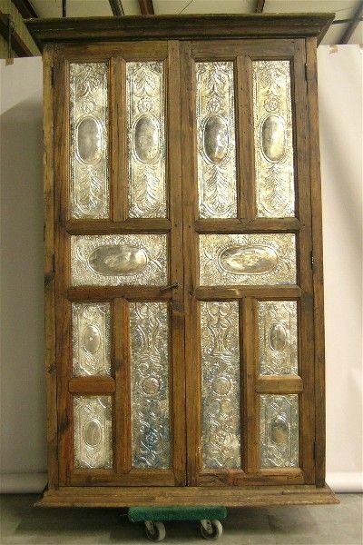Armoire with Silver Plated Doors