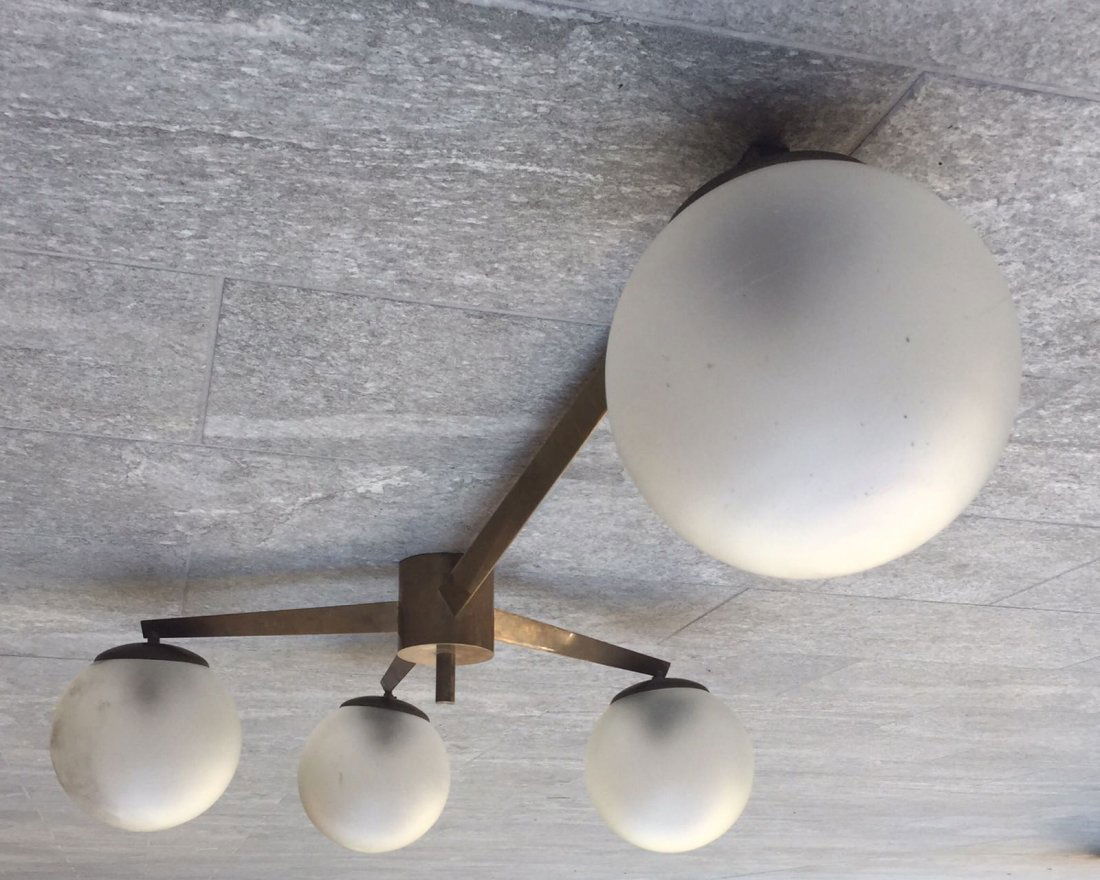 Angelo Lelii, Arredoluce, four lights chandelier (1 of 6)