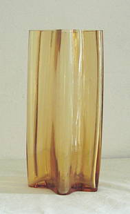 Vase Luciano Vistosi, Vetrerie Vistosi, 1970 ca.: Blown mold glass vase by Luciano Vistosi, 1970 ca. Vaso in vetro soffiato in stampo. Luciano Vistosi, 1970 ca.