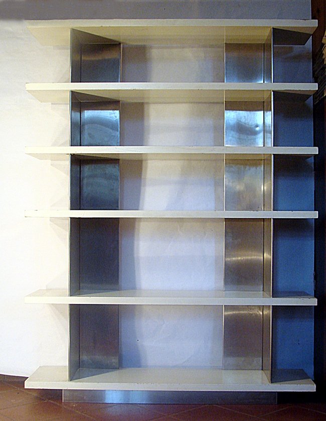 Bilumen, Rodolfo Bonetto, bookcase: Bilumen, Rodolfo Bonetto bookcase. Misure: h 170 cm, depth. 31 cm, width 130 cm(70'' x 12,2'' x 51,2'') Literature: Repertorio Gramigna, pag. 434. Rodolfo Bonetto, libreria Prod. Bilumen