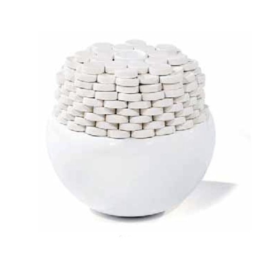 MARTINE BEDIN, Superego, Vase: Martine Bedin, Vaso in ceramica smaltata della collezione Roma, modello Caracalla. Edizione Superego Editions, Italia 2007 H cm 31, diam cm 30