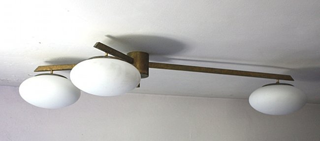 A. Lelii, Three lights ceiling lamp, Arredoluce (1 of 4)