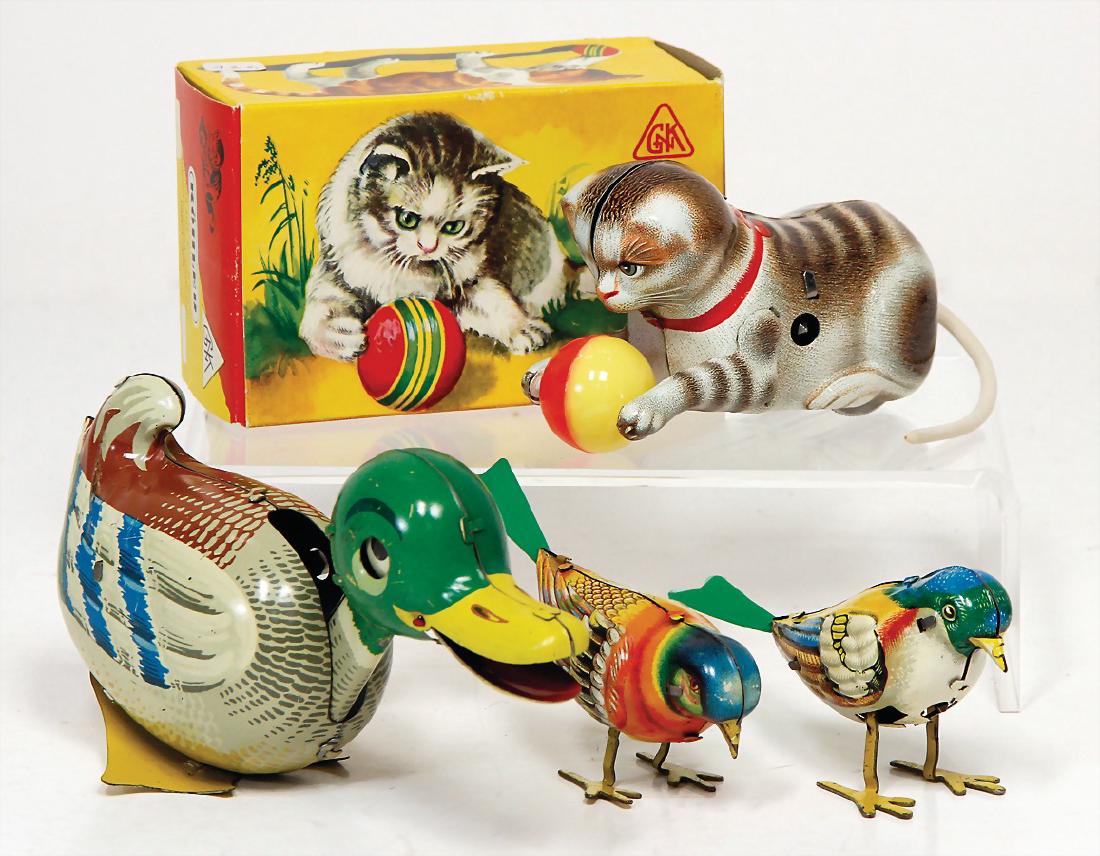 KÖHLER 4 pieces, lithographed sheet metal, cat (1 of 1)