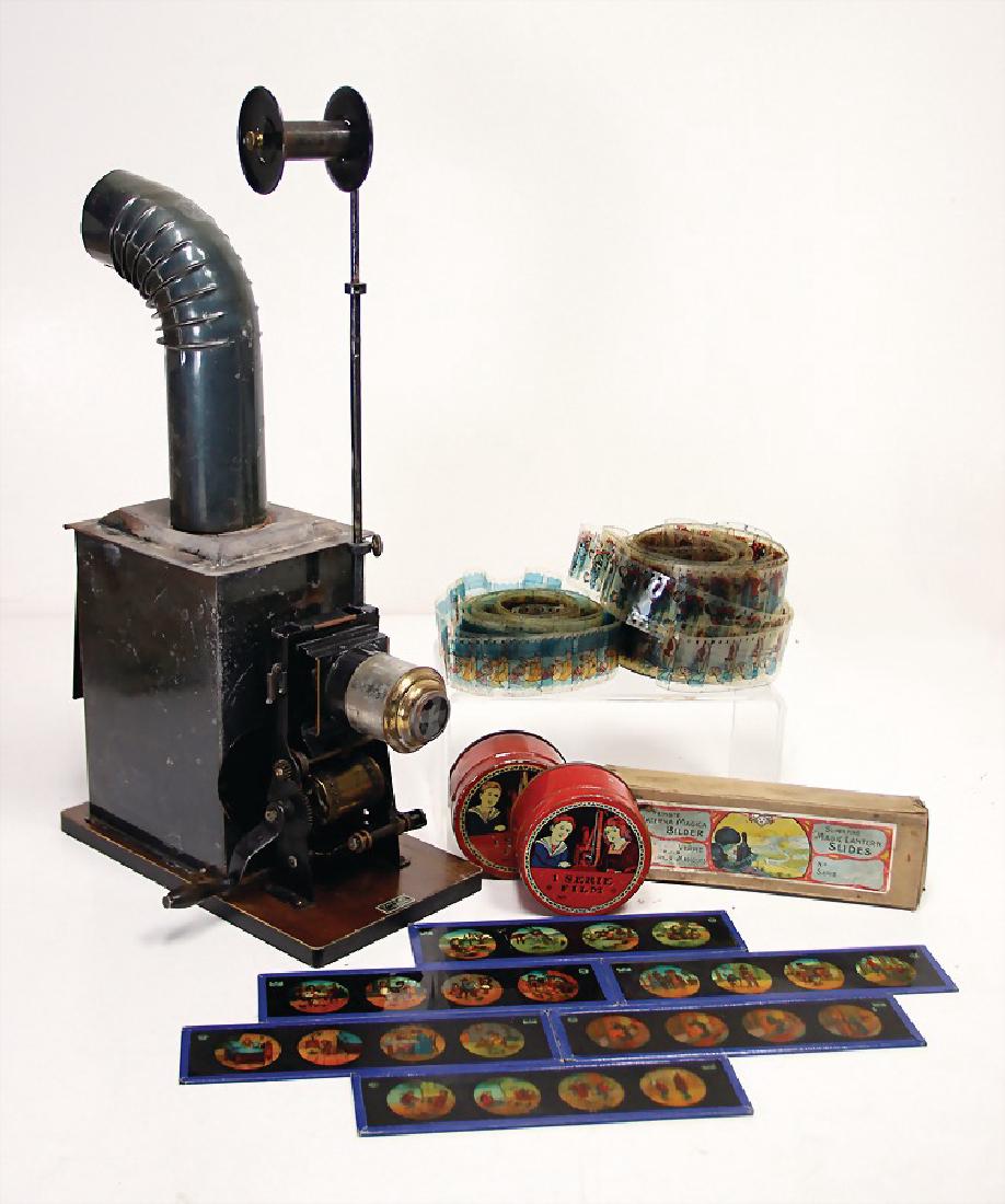 BING Laterna Magica, sheet metal, mounted on a wood (1 of 1)