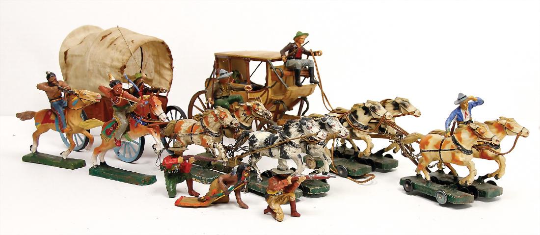 stagecoach, plastic, mass draught horses, 38 cm, (1 of 1)