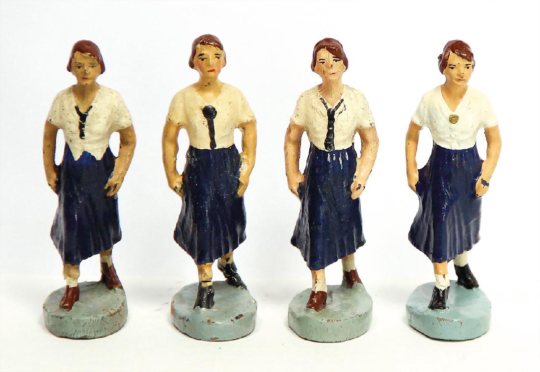 ELASTOLIN 7.5 cm series, 4 pieces, BDM girl, marching, (1 of 1)