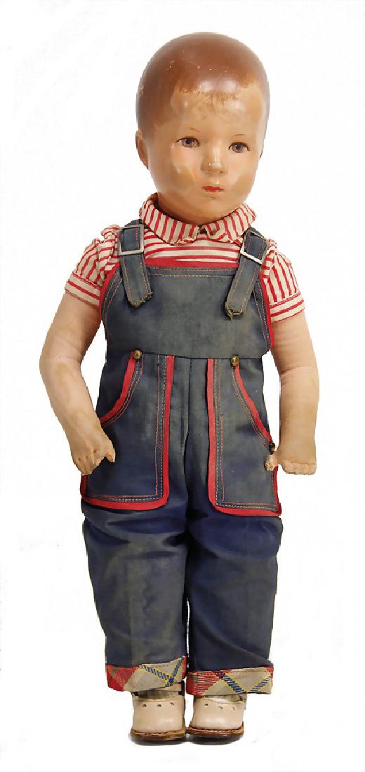 KÄTHE KRUSE boy, 36 cm, plastic head, postwar era, (1 of 1)