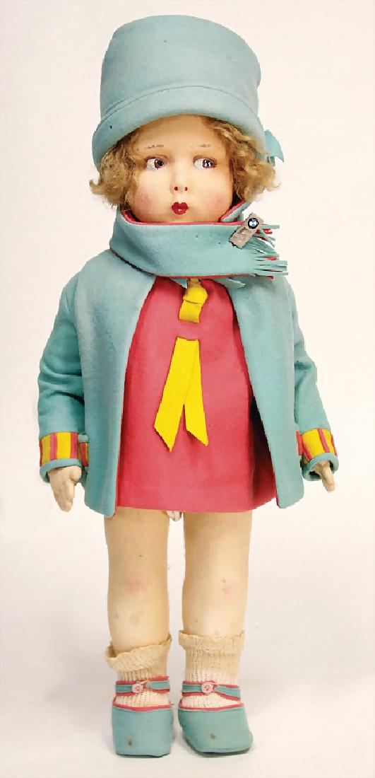felt doll, Italy, type Lenci, 50 cm, original felt (1 of 1)