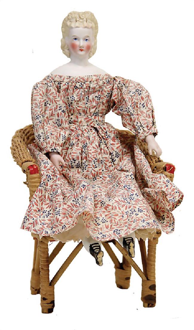 small Parian doll, 32 cm, biscuit porcelain shoulder (1 of 1)