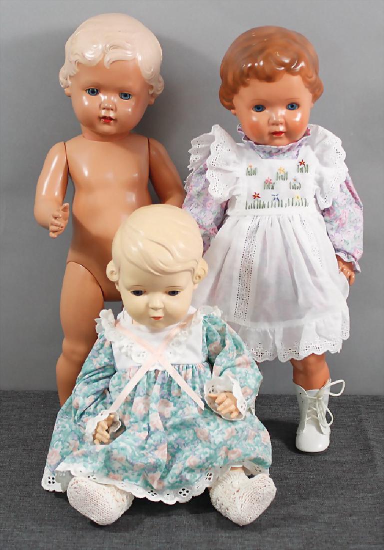 SCHILDKRÖT 3 Celluloidpuppen, 1x Christel, gem.: SCHILDKRÖT 3 Celluloidpuppen, 1x Christel, gem. 41, Ursel, gem. 40, Stimme defekt, Inge, fester Kopf, gem. 35 German Description SCHILDKRÖT 3 Celluloidpuppen, 1x Christel, gem. 41, Ursel, ge