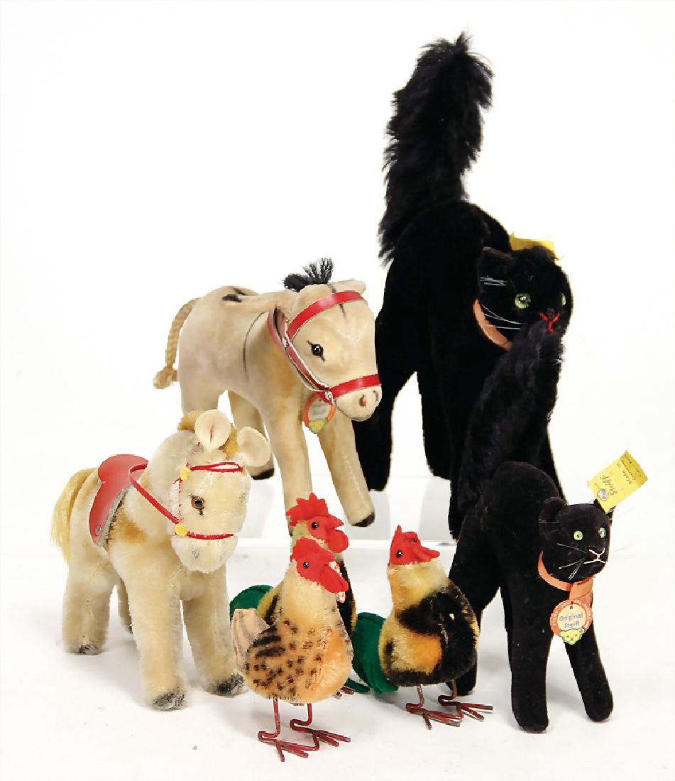 STEIFF Nachkrieg, Konv. Nutztiere, Esel, kompl., Nr. (1 of 1)