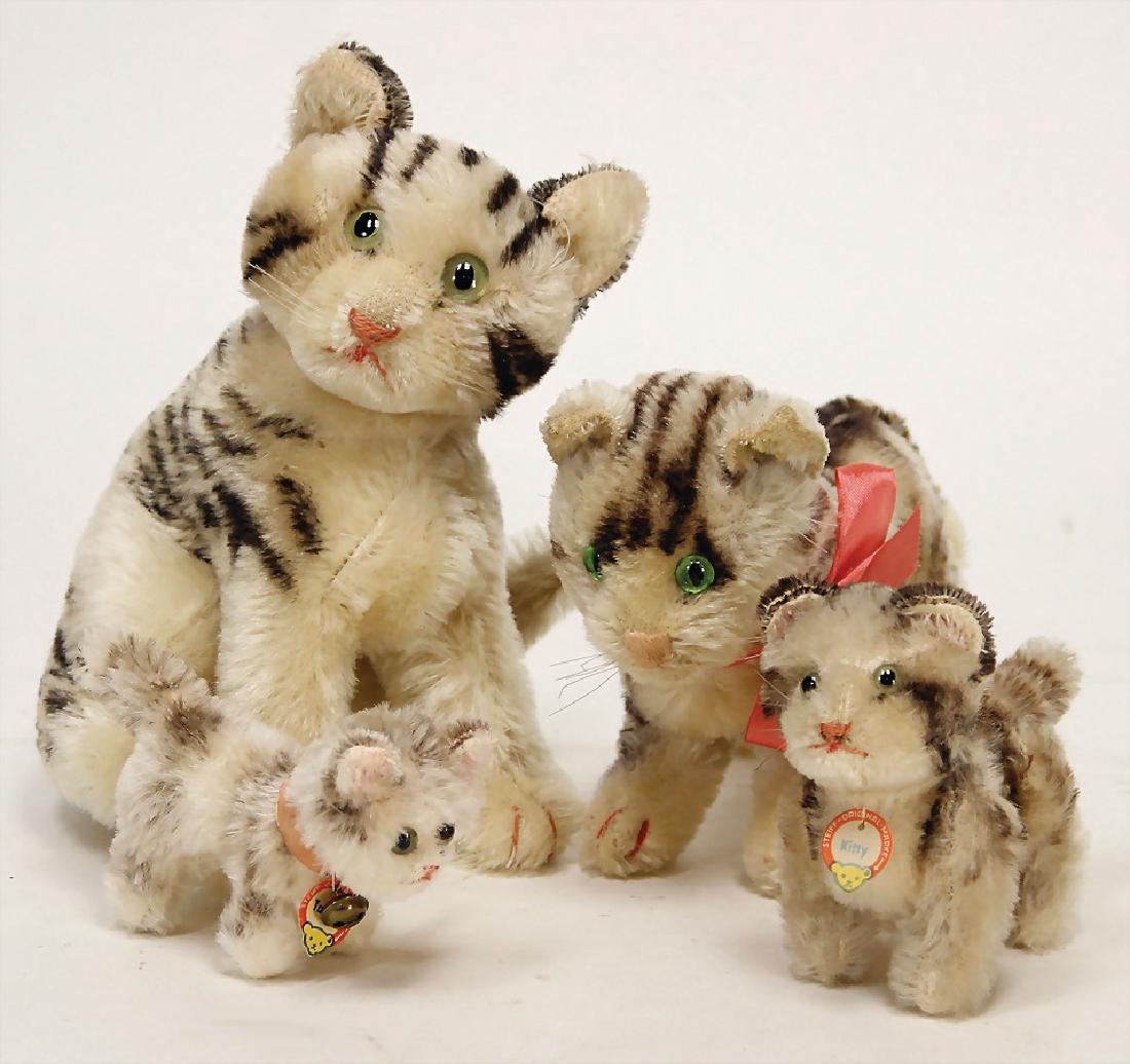 STEIFF 4 Teile, Katze sitzend, 20 cm, ohne Knopf u. (1 of 1)