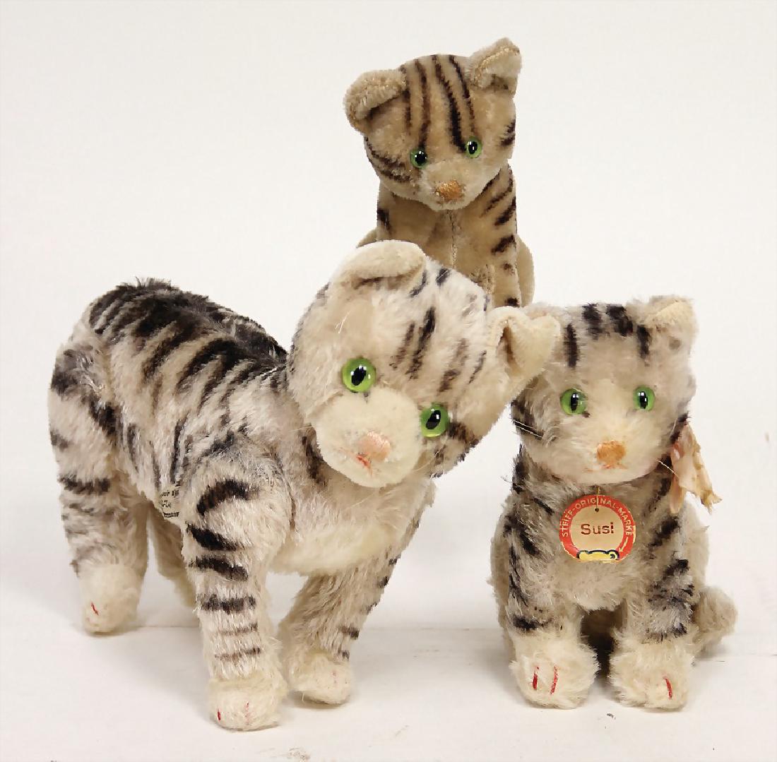 STEIFF 3 Teile, Katze, 5-fach gegliedert, ohne Knopf u. (1 of 1)