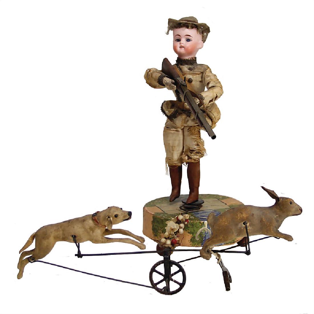 Automat, Jäger, mit Hase u. Hund, (1 of 1)