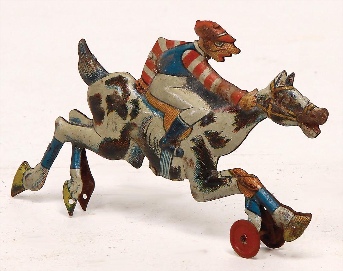 PENNY TOY Jockey, Blech lithogr., Vorkrieg, 12,5 cm, (1 of 1)