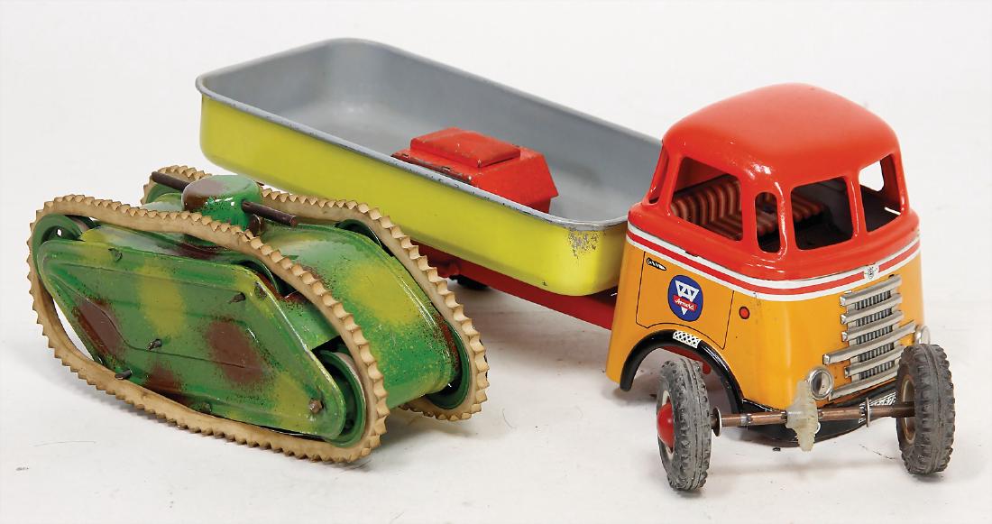 Tank, 1. Weltkrieg, Blech, 20 cm, Uhrwerk intakt, (1 of 1)