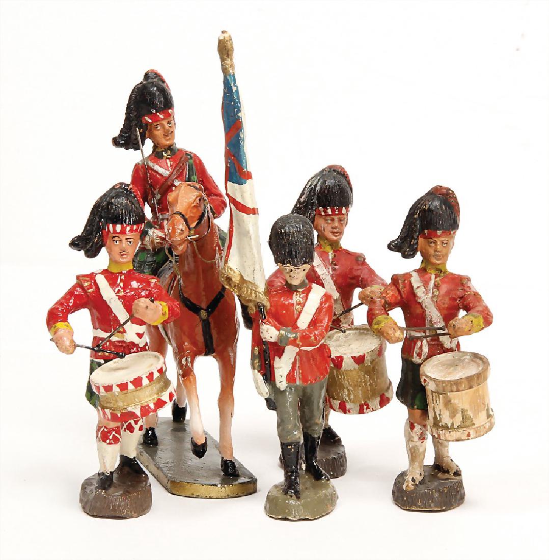 ELASTOLIN 1. Weltkrieg, 3 Trommler, Schotten, 1 (1 of 1)