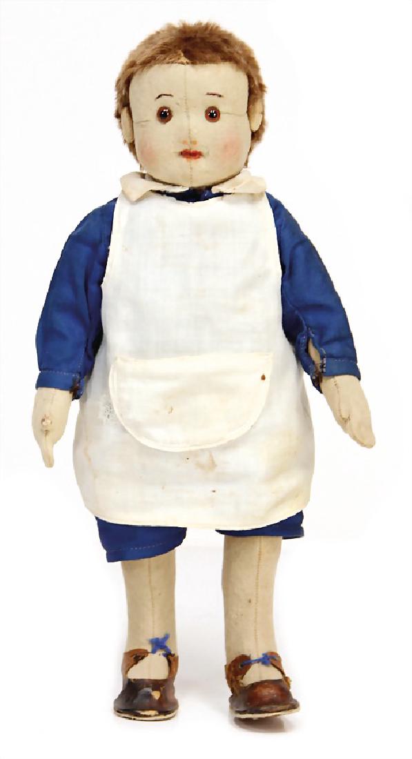 STEIFF doll, figure made of felt, with button in ear, (1 of 2)